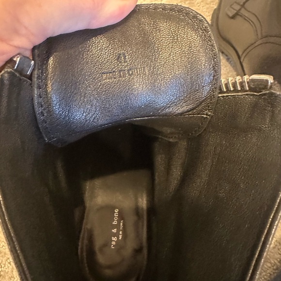 Rag and Bone Shiloh Black Zipper Ankle Boots - Picture 5 of 6